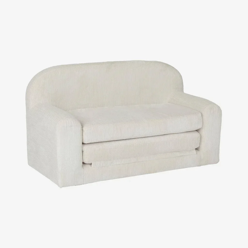 Sofá-cama veludo canelado infantil Cléo
