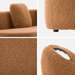 Divano Wave 3 posti boucle design organico con cuscini