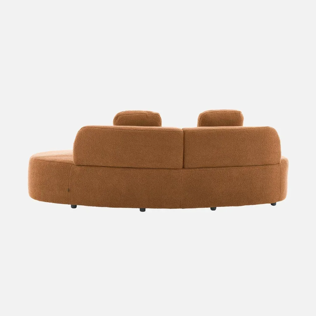 Divano Wave 3 posti boucle design organico con cuscini