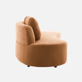 Divano Wave 3 posti boucle design organico con cuscini