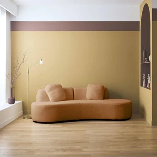 Divano Wave 3 posti boucle design organico con cuscini
