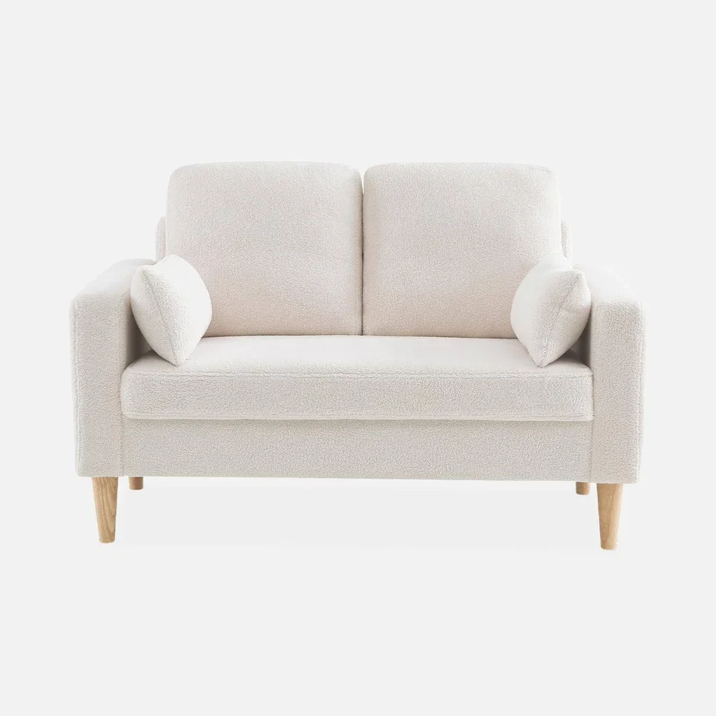 2-Sitzer Bjorn Bouclé Hevea Holz Bequemes Sofa