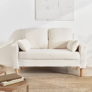 2-Sitzer Bjorn Bouclé Hevea Holz Bequemes Sofa