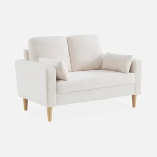 2-Sitzer Bjorn Bouclé Hevea Holz Bequemes Sofa