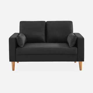 2-Sitzer Bjorn Sofa Dunkelgrau Skandinavisches Holz