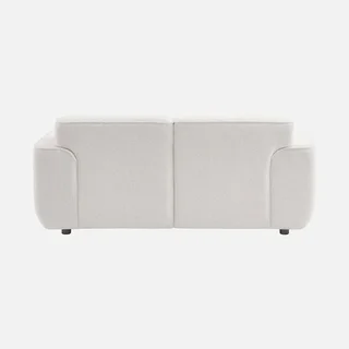 Divano Wallas 2 Posti Tessuto Boucle Crema Design Minimalista Soggiorno