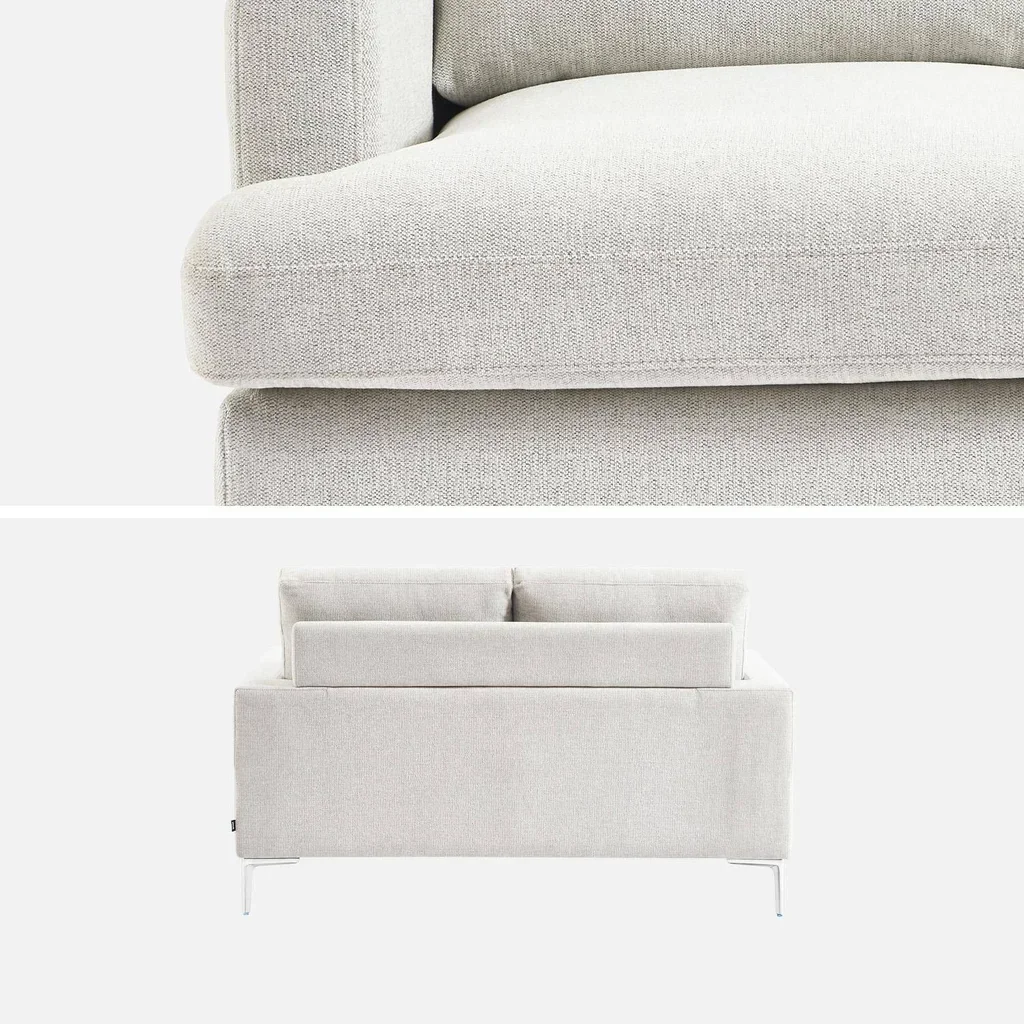 Beiger Stoff-Zweisitzer-Sofa zeitgenössisches Design Wohnzimmer Komfort
