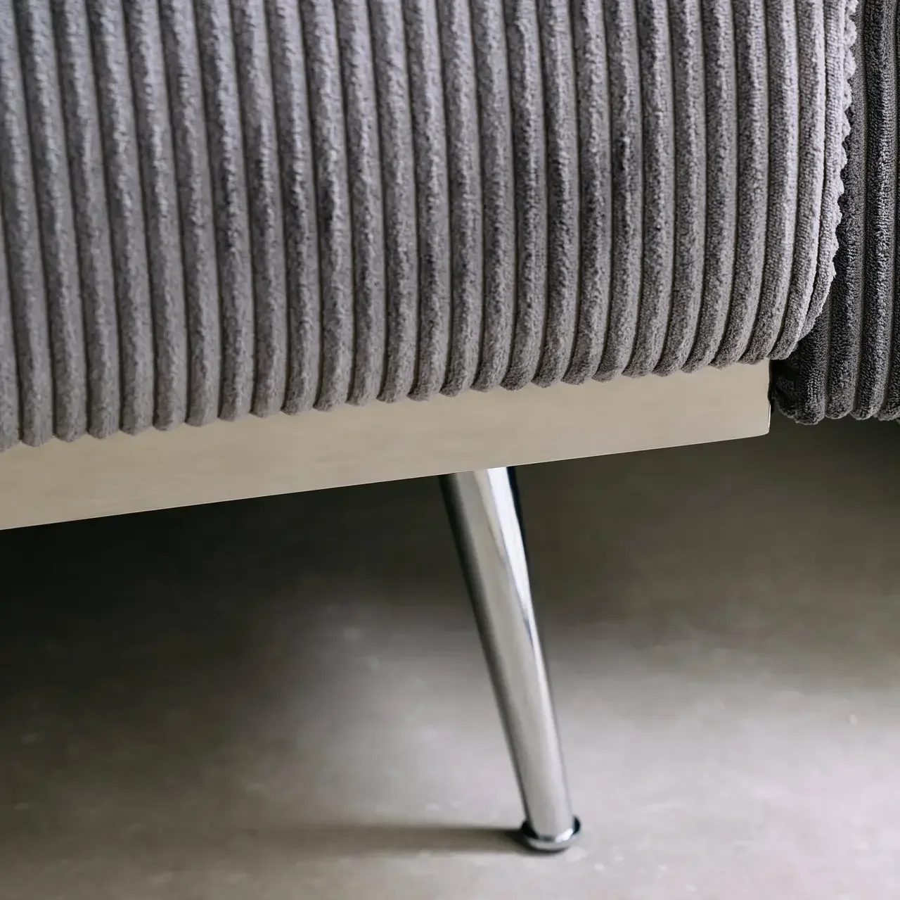 Sofá-Cama 2-3 Lugares Veludo Cotelê Oskar Design Escandinavo Convertível