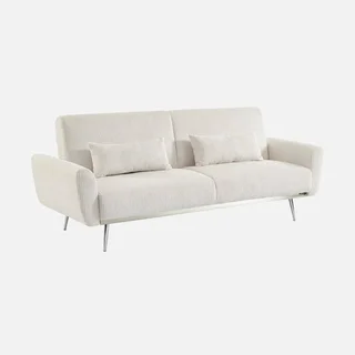 Sofá-Cama Veludo Cotelê Oskar 3 Lugares Convertível Design Escandinavo