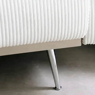 Sofá-Cama Veludo Cotelê Oskar 3 Lugares Convertível Design Escandinavo