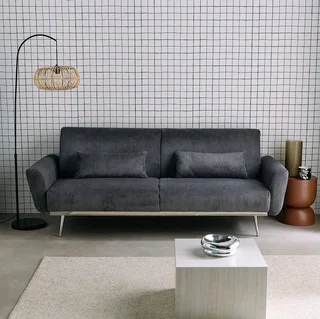 Sofá-Cama 2-3 Lugares Veludo Cotelê Oskar Design Escandinavo Convertível