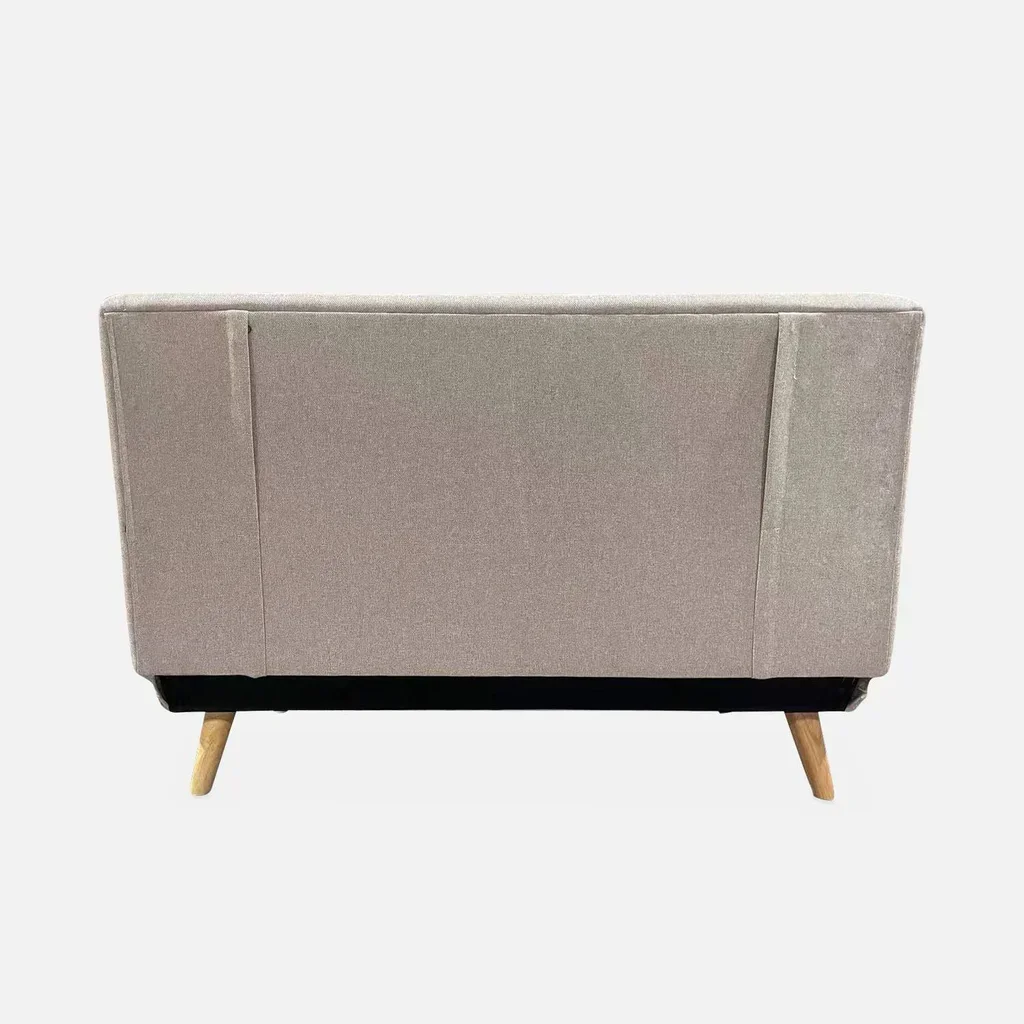Sofá cama convertible Guesta 2 plazas beige estilo escandinavo con patas de madera