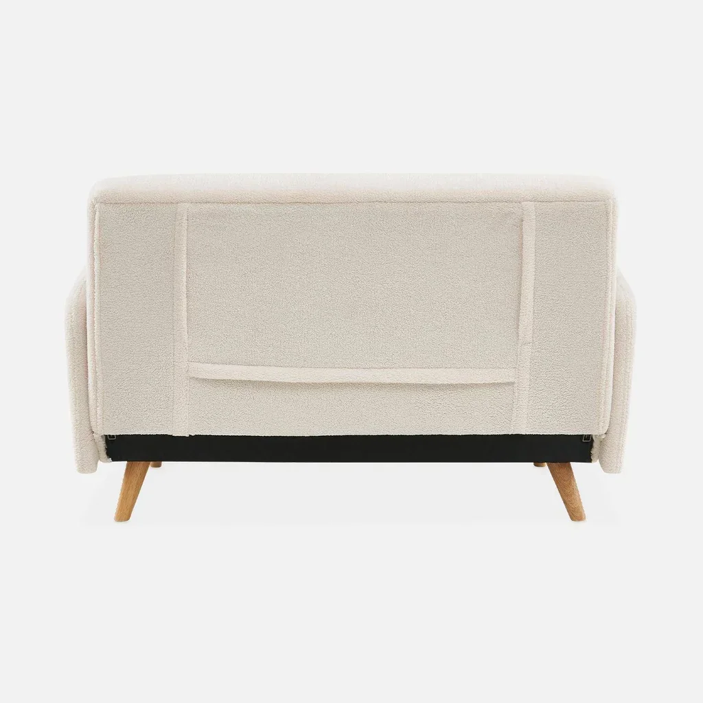 2-Sitzer Boucle Schlafsofa Panam Skandinavischer Stil