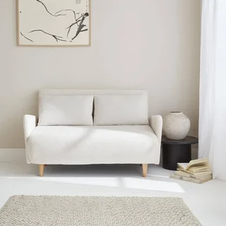 2-Sitzer Boucle Schlafsofa Panam Skandinavischer Stil