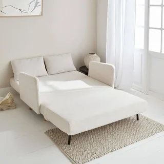 2-Sitzer Boucle Schlafsofa Panam Skandinavischer Stil