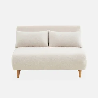 2-Sitzer Bouclé-Stoff Schlafsofa Guesta kleiner Raum umklappbar