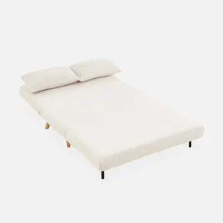 2-Sitzer Bouclé-Stoff Schlafsofa Guesta kleiner Raum umklappbar