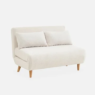2-Sitzer Bouclé-Stoff Schlafsofa Guesta kleiner Raum umklappbar