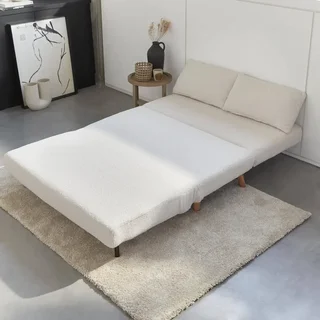 2-Sitzer Bouclé-Stoff Schlafsofa Guesta kleiner Raum umklappbar