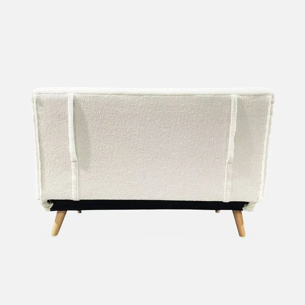 2-seater bouclé fabric sofa bed Guesta small space convertible