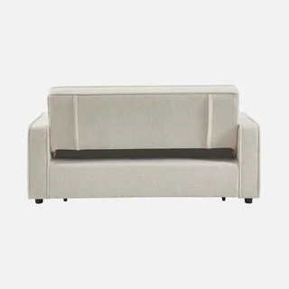 Cremefarbene Bouclé-Stoff 3-Sitzer Schlafsofa Wohnzimmer Couch