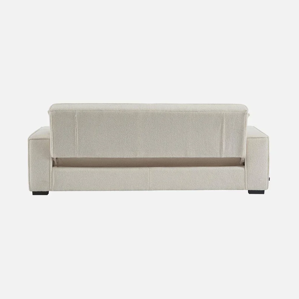 3 Seater Boucle Fabric Sofa Bed Feel Convertible