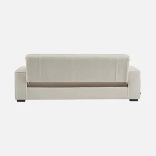 3-Sitzer Bouclé Stoff Schlafsofa Feel ausklappbar