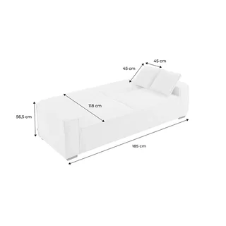 3-Sitzer Bouclé Stoff Schlafsofa Feel ausklappbar