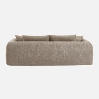 3-Seater Sofa Bed Sweeitch Off-White Boucle Textured Convertible