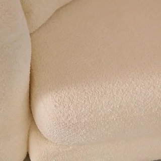 Cream white bouclé 3-seater sofa bed Sweeetch convertible comfort