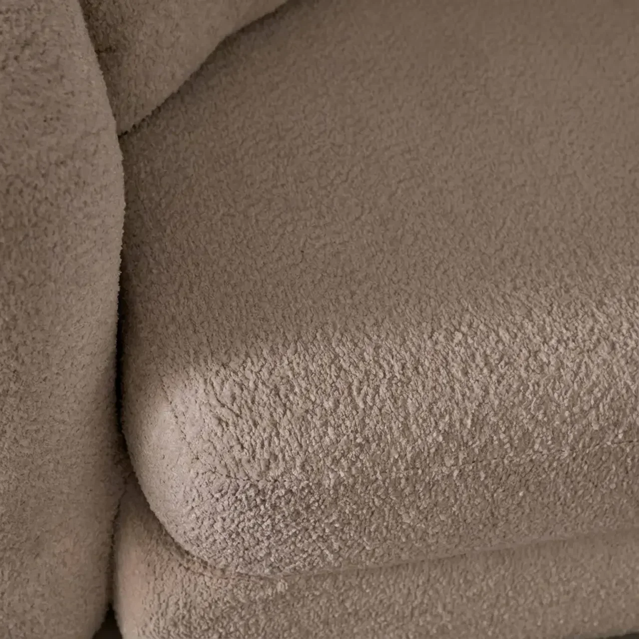 3-Seater Sofa Bed Sweeitch Off-White Boucle Textured Convertible