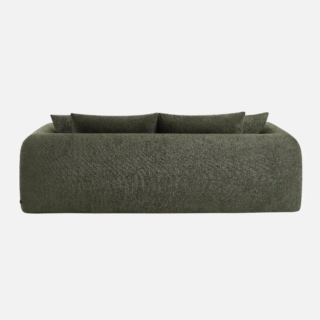 3-Seater Sofa Bed Convertible Sweeatch Boucle Fabric Off-White
