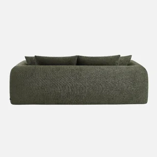 3-Seater Sofa Bed Convertible Sweeatch Boucle Fabric Off-White