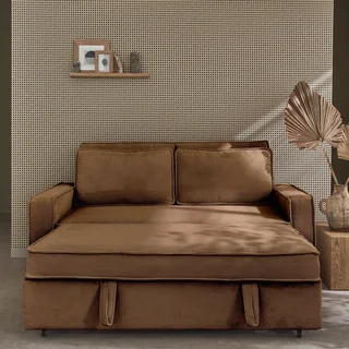 3-Sitzer Cord-Samt Schlafsofa ausklappbar Chill