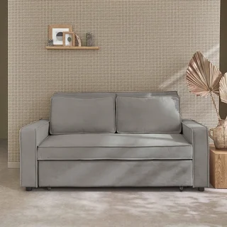 3-Sitzer Cord-Samt Schlafsofa ausklappbar Chill