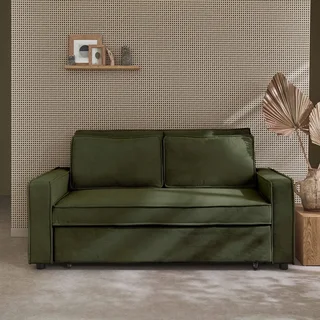 3-Sitzer Cord-Samt Schlafsofa Chill umwandelbar mit ausfahrbaren Füßen