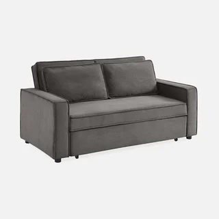 3-Sitzer Cord-Samt Schlafsofa ausklappbar Chill