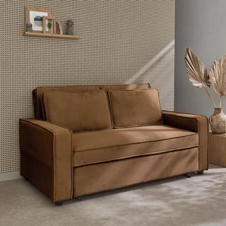 3-Sitzer Cord-Samt Schlafsofa ausklappbar Chill