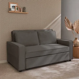 3-Sitzer Cord-Samt Schlafsofa ausklappbar Chill