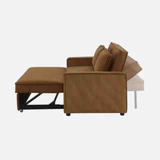 3-Sitzer Cord-Samt Schlafsofa ausklappbar Chill