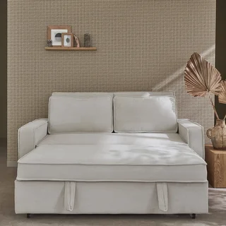 3-Sitzer Cord-Samt Schlafsofa ausklappbar Chill