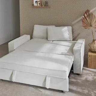 3-Sitzer Cord-Samt Schlafsofa ausklappbar Chill
