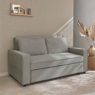 3-Sitzer Cord-Samt Schlafsofa ausklappbar Chill