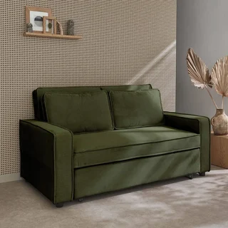3-Sitzer Cord-Samt Schlafsofa Chill umwandelbar mit ausfahrbaren Füßen