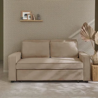 3-Sitzer Cord-Samt Schlafsofa ausklappbar Chill