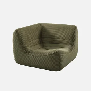 Modulares 7-Sitzer Ecksofa aus Kordsamt mit Hocker Sokol