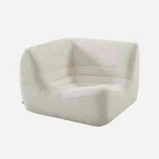 Modulares Ecksofa 7-Sitzer Cord-Samt Sokol mit Fußhocker