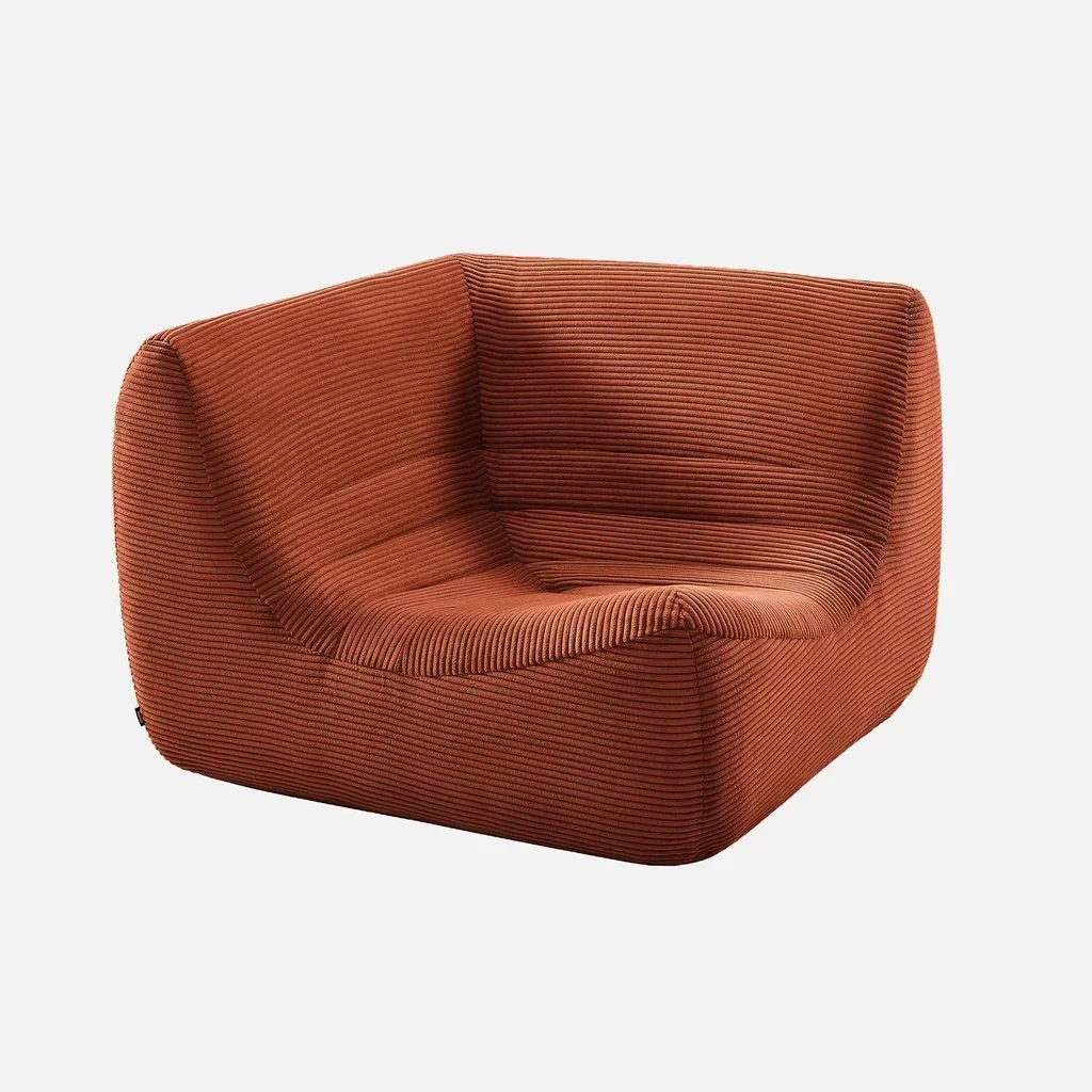 7-Sitzer modulares Cord-Samt Sofa mit Hocker Sokol