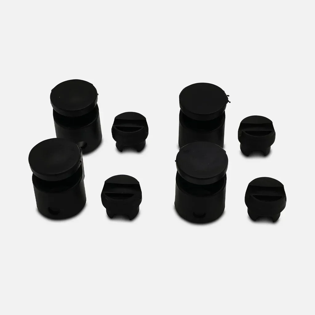 Capuchon montant filet trampoline - Lot 4 pièces noir