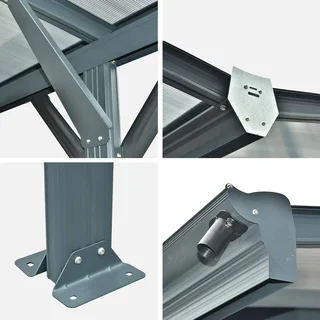 Carport aluminium 30 m² avec extension polycarbonate